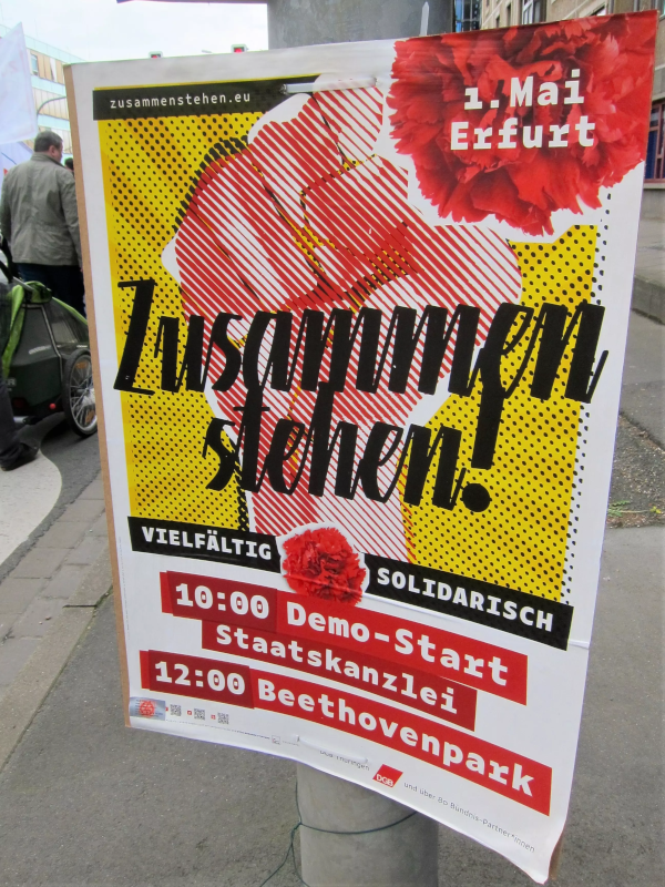 1. Mai Demonstration in Erfurt